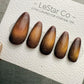 Handmade Press On Molten Bronze Glow Gel Acrylic Nails 4for3 Timed Offer