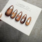 Handmade Press On Mocha Galaxy Stars Cat Eye Gel Acrylic Nails 4for3 Timed Offer