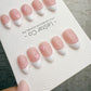 Handmade Press On Sweetheart French Tips Gel Acrylic Nails 4for3 Timed Offer