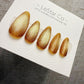 Handmade Press On Champagne Amber Cat Eye Gel Acrylic Nails 4for3 Timed Offer