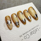Handmade Press On Gold Star Rush Cat Eye Gel Nails 4for3 Timed Offer