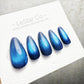Handmade Press On Ocean Beam Cat Eye Gel Acrylic Nails 4for3 Timed Offer