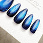 Handmade Press On Ocean Beam Cat Eye Gel Acrylic Nails 4for3 Timed Offer