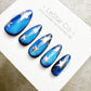 Handmade Press On Starry Ocean Beam Cat Eye Gel Nails 4for3 Timed Offer