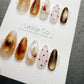 Handmade Press On Amber Dessert Nails Gel Acrylic Nails 4for3 Timed Offer