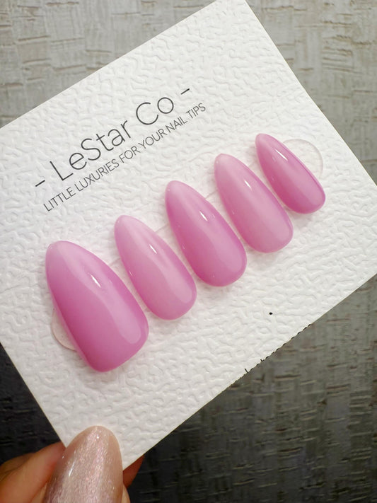 Handmade Press On Soft Candy Pink Gel Nails 4for3 Timed Offer