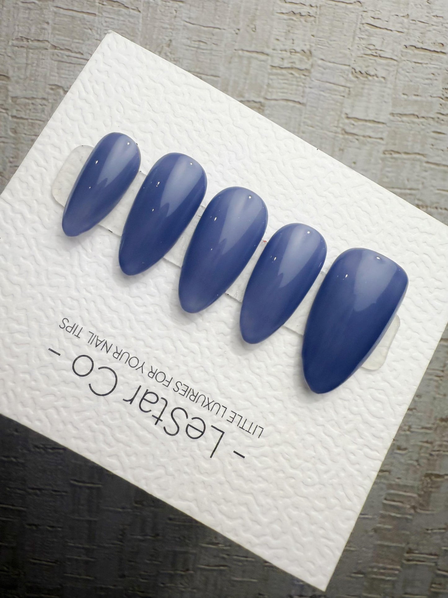 Handmade Press On Soft Ocean Mist Blue Gel Nails 4for3 Timed Offer