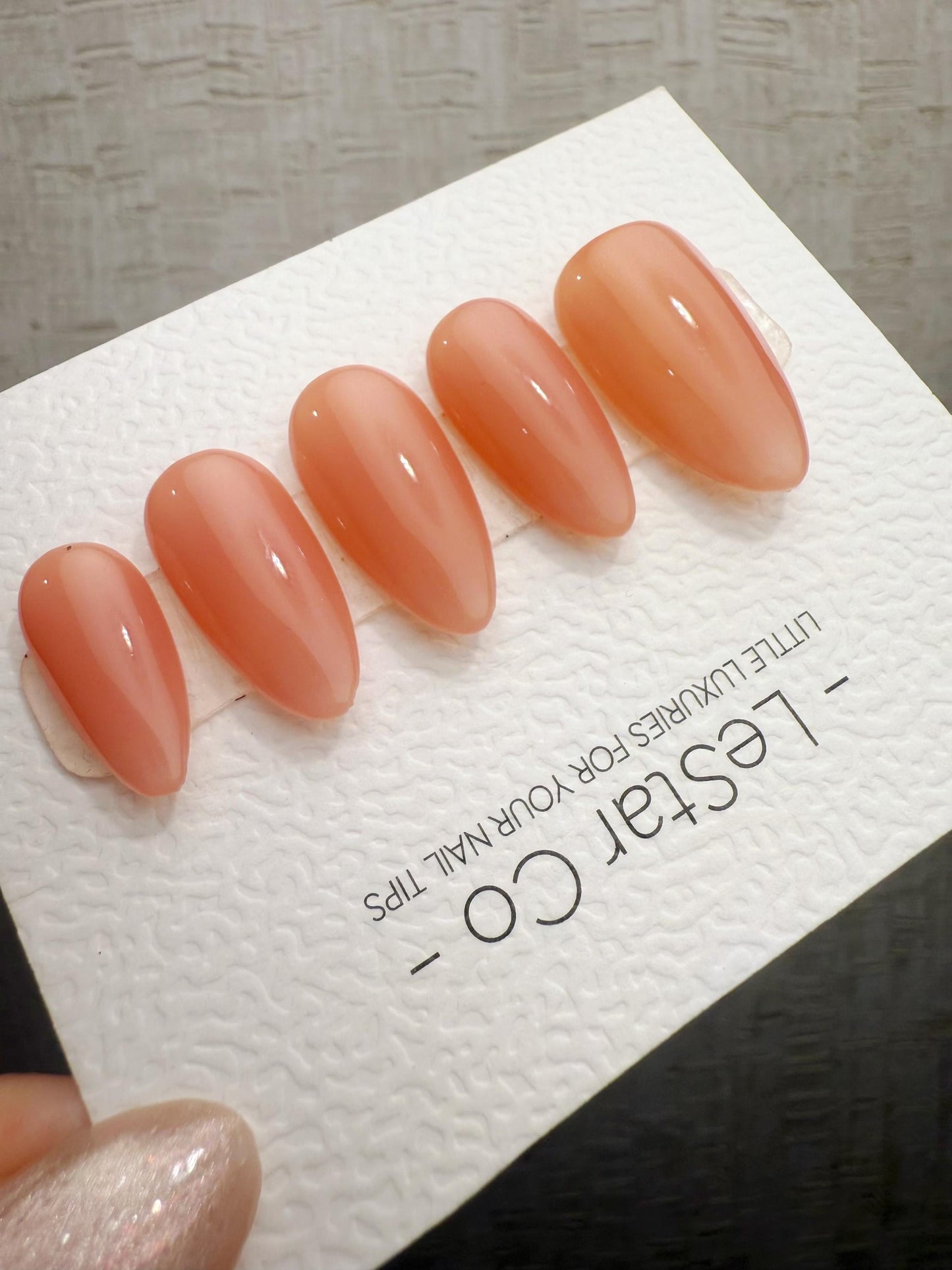Handmade Press On Soft Coral Nude Gel Nails 4for3 Timed Offer