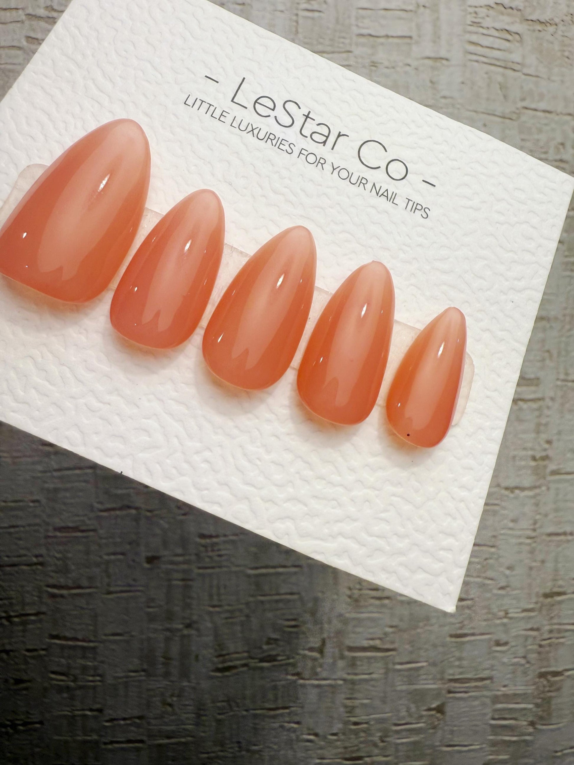 Handmade Press On Soft Coral Nude Gel Nails 4for3 Timed Offer