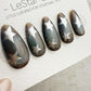 Handmade Press On Cobalt Smoke Star Cat Eye Gel Nails 4for3 Timed Offer