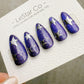 Handmade Press On Midnight Starfield Cat Eye Gel Acrylic Nails 4for3 Timed Offer