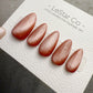 Handmade Press On Copper Flake Glow Cat Eye Gel Acrylic Nails 4for3 Timed Offer