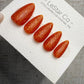 Handmade Press On Amber Candy Flake Gel Acrylic Nails 4for3 Timed Offer