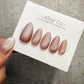 Handmade Press On Dusty Rose Cat Eye Gel Acrylic Nails 4for3 Timed Offer