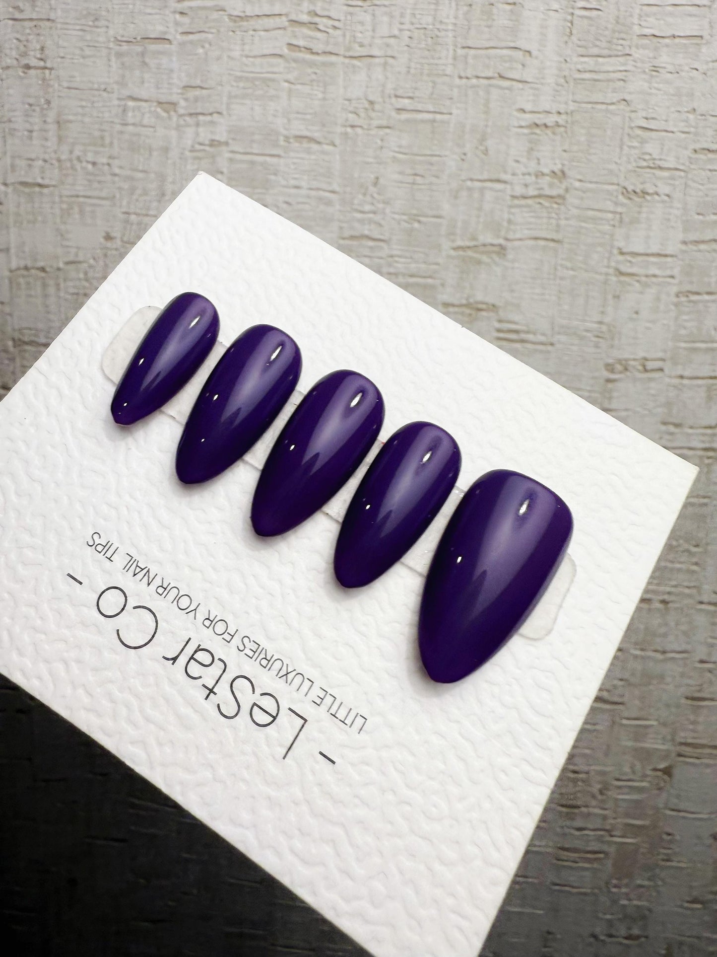 Handmade Press On Royal Violet Mist Gel Acrylic Nails 4for3 Timed Offer