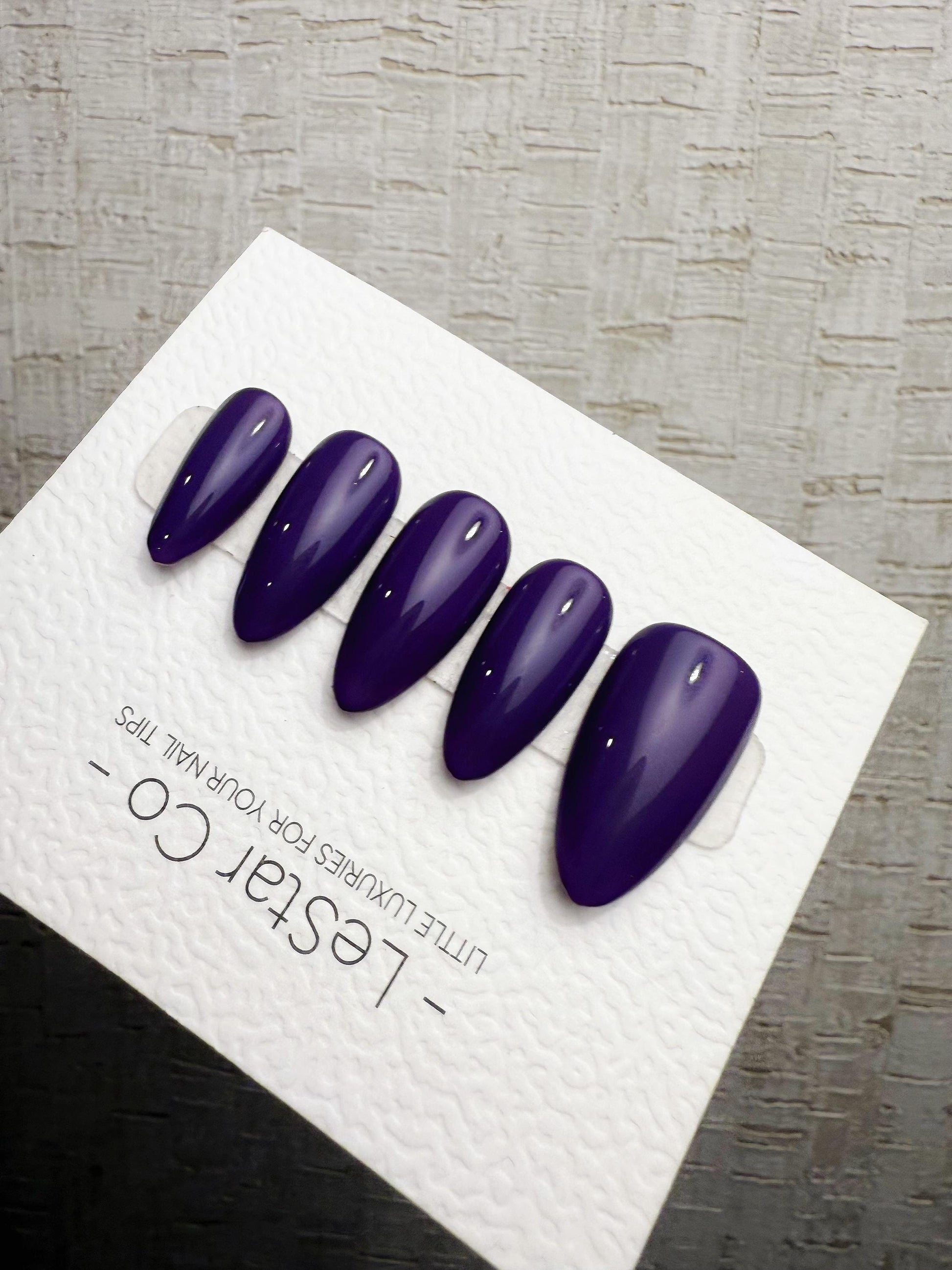 Handmade Press On Royal Violet Mist Gel Acrylic Nails 4for3 Timed Offer