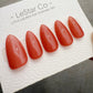 Handmade Press On Blood Orange Tint Gel Acrylic Nails 4for3 Timed Offer