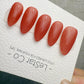 Handmade Press On Blood Orange Tint Gel Acrylic Nails 4for3 Timed Offer