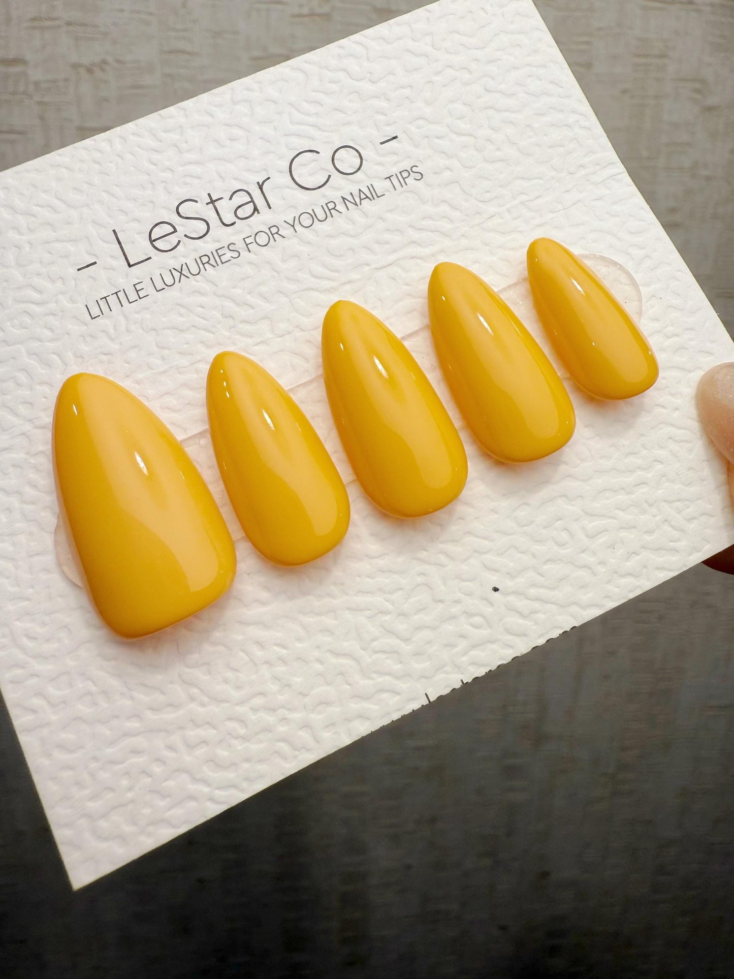 Handmade Press On Mango Glow Gel Acrylic Nails 4for3 Timed Offer