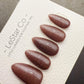 Handmade Press On Cocoa Glow Veil Gel Acrylic Nails 4for3 Timed Offer
