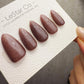 Handmade Press On Cocoa Glow Veil Gel Acrylic Nails 4for3 Timed Offer