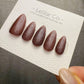 Handmade Press On Cocoa Glow Veil Gel Acrylic Nails 4for3 Timed Offer
