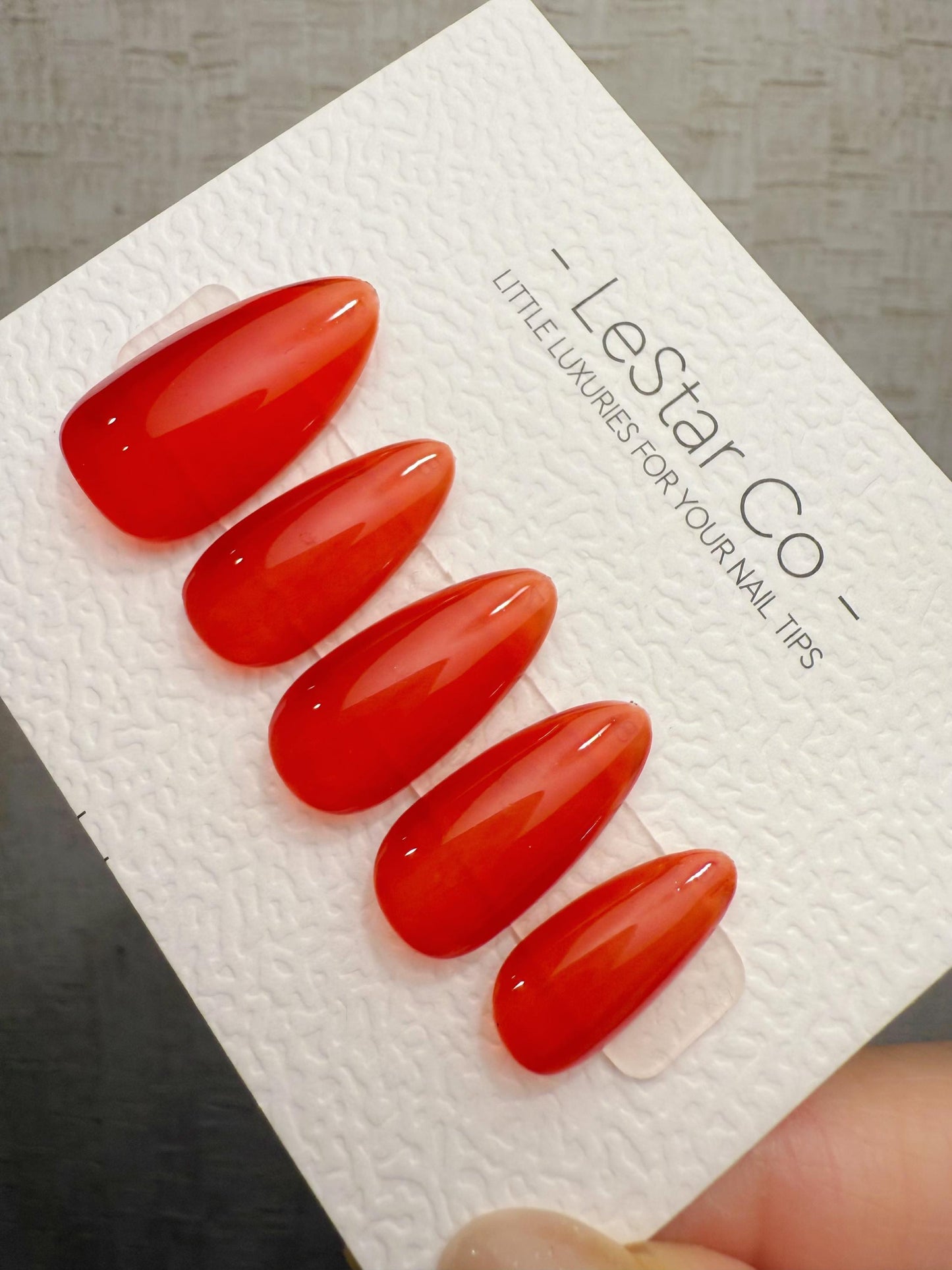 Handmade Press On Juicy Tomato Gel Acrylic Nails 4for3 Timed Offer