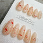 Handmade Press On Blush Blood Splatter Gel Acrylic Nails 4for3 Timed Offer