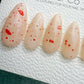 Handmade Press On Blush Blood Splatter Gel Acrylic Nails 4for3 Timed Offer