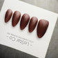 Timed Offer 4 For 3) Handmade Press On Smoky Mocha Gel Acrylic Nails