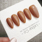 Timed Offer 4 For 3) Handmade Press On Caramel Latte Gel Acrylic Nails
