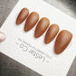 Timed Offer 4 For 3) Handmade Press On Caramel Latte Gel Acrylic Nails