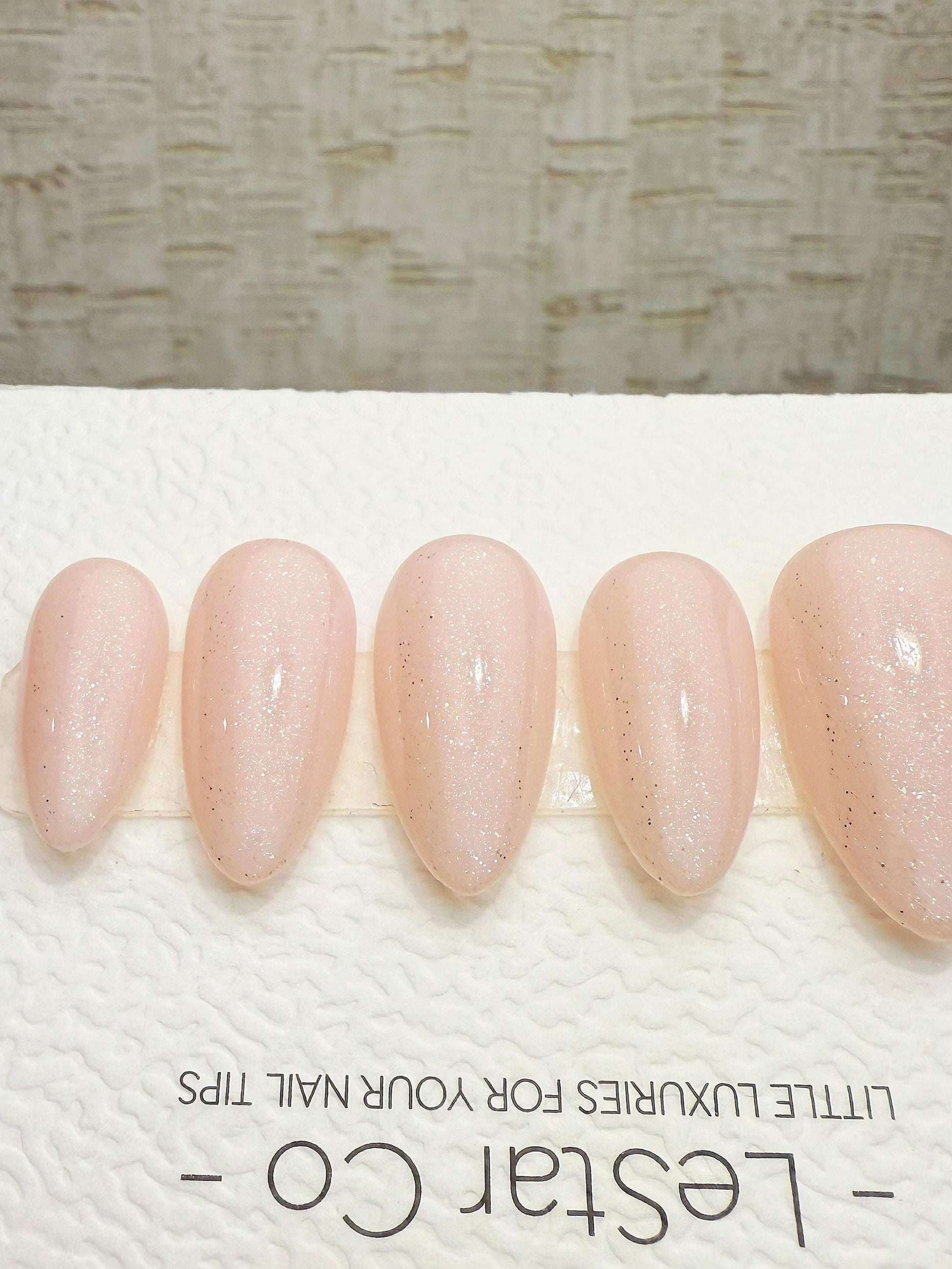 Timed Offer 4 For 3) Handmade Press On Fairy Dust Gel Acrylic Nails