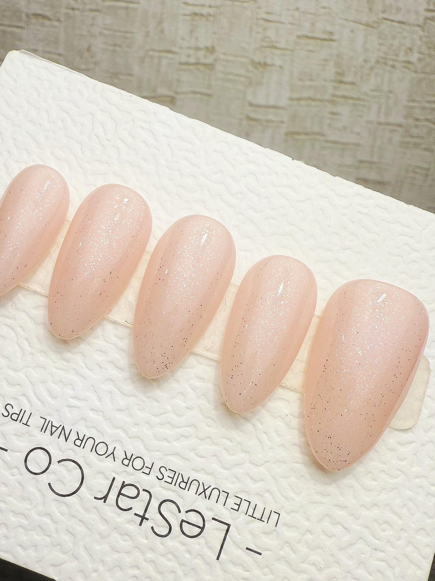Timed Offer 4 For 3) Handmade Press On Fairy Dust Gel Acrylic Nails