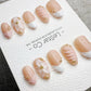 Handmade Press On Blush Petal French Gel Acrylic Nails 4for3 Timed Offer