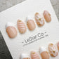 Handmade Press On Blush Petal French Gel Acrylic Nails 4for3 Timed Offer
