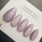 Timed Offer 4 For 3) Handmade Press On Stardust Lilac Gel Acrylic Nails