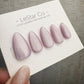 Timed Offer 4 For 3) Handmade Press On Stardust Lilac Gel Acrylic Nails