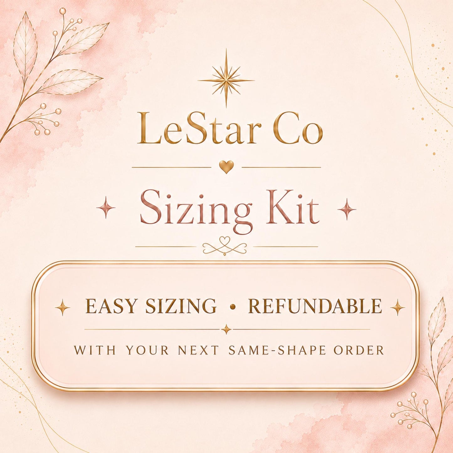 Refundable Press On Nail Sizing Kit | Reusable Nail Size Guide