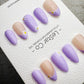Handmade Press On Soft Purple Petals Gel Acrylic Nails 4for3 Timed Offer