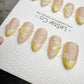 Handmade Press On Soft Yellow Petal French Gel Acrylic Nails 4for3 Timed Offer