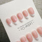 Handmade Press On Sweetheart French Tips Gel Acrylic Nails 4for3 Timed Offer