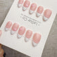 Handmade Press On Sweetheart French Tips Gel Acrylic Nails 4for3 Timed Offer