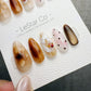 Handmade Press On Amber Dessert Nails Gel Acrylic Nails 4for3 Timed Offer