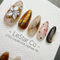 Handmade Press On Amber Ink Bloom Nails Gel Acrylic Nails 4for3 Timed Offer