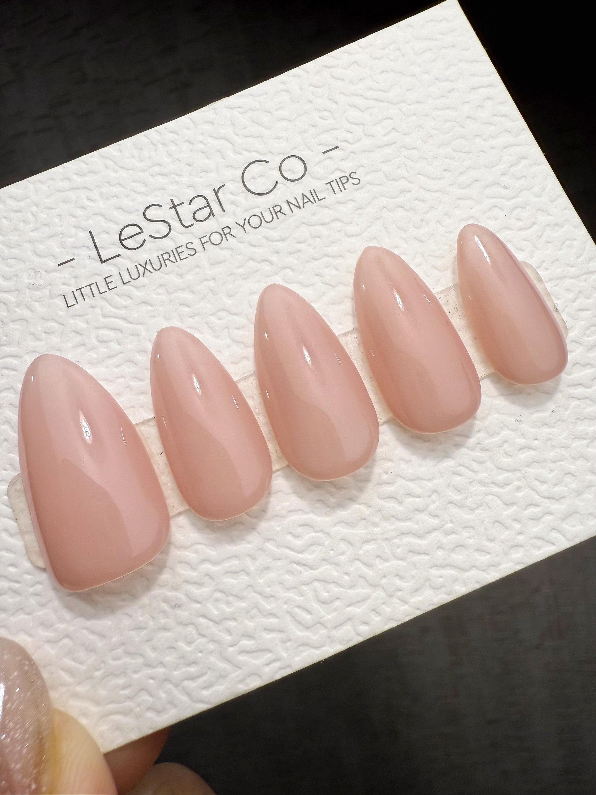 Timed Offer 4 For 3) Handmade Press On Blush Veil Gel Acrylic Nails