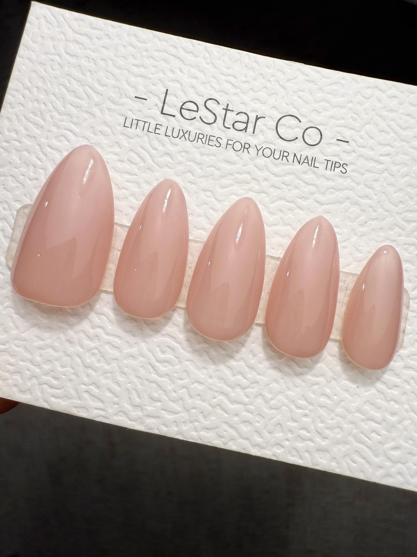 Timed Offer 4 For 3) Handmade Press On Blush Veil Gel Acrylic Nails