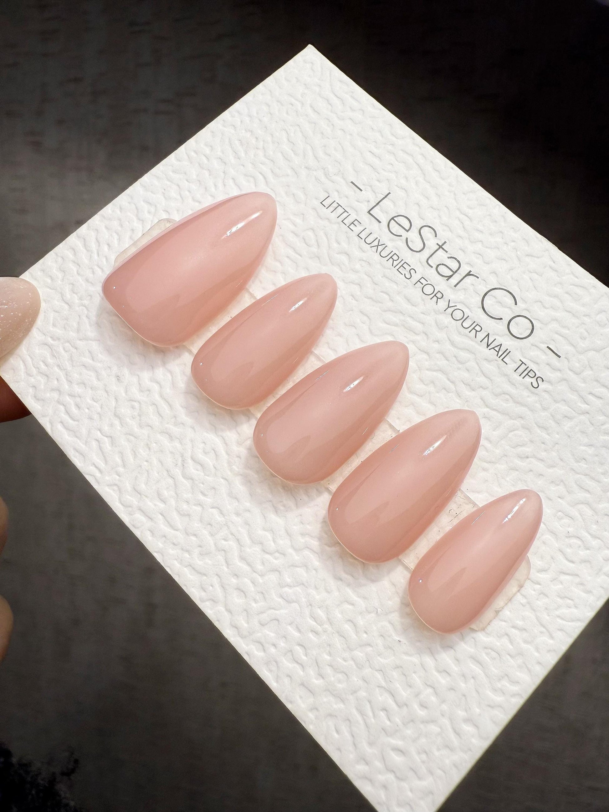 Timed Offer 4 For 3) Handmade Press On Blush Veil Gel Acrylic Nails