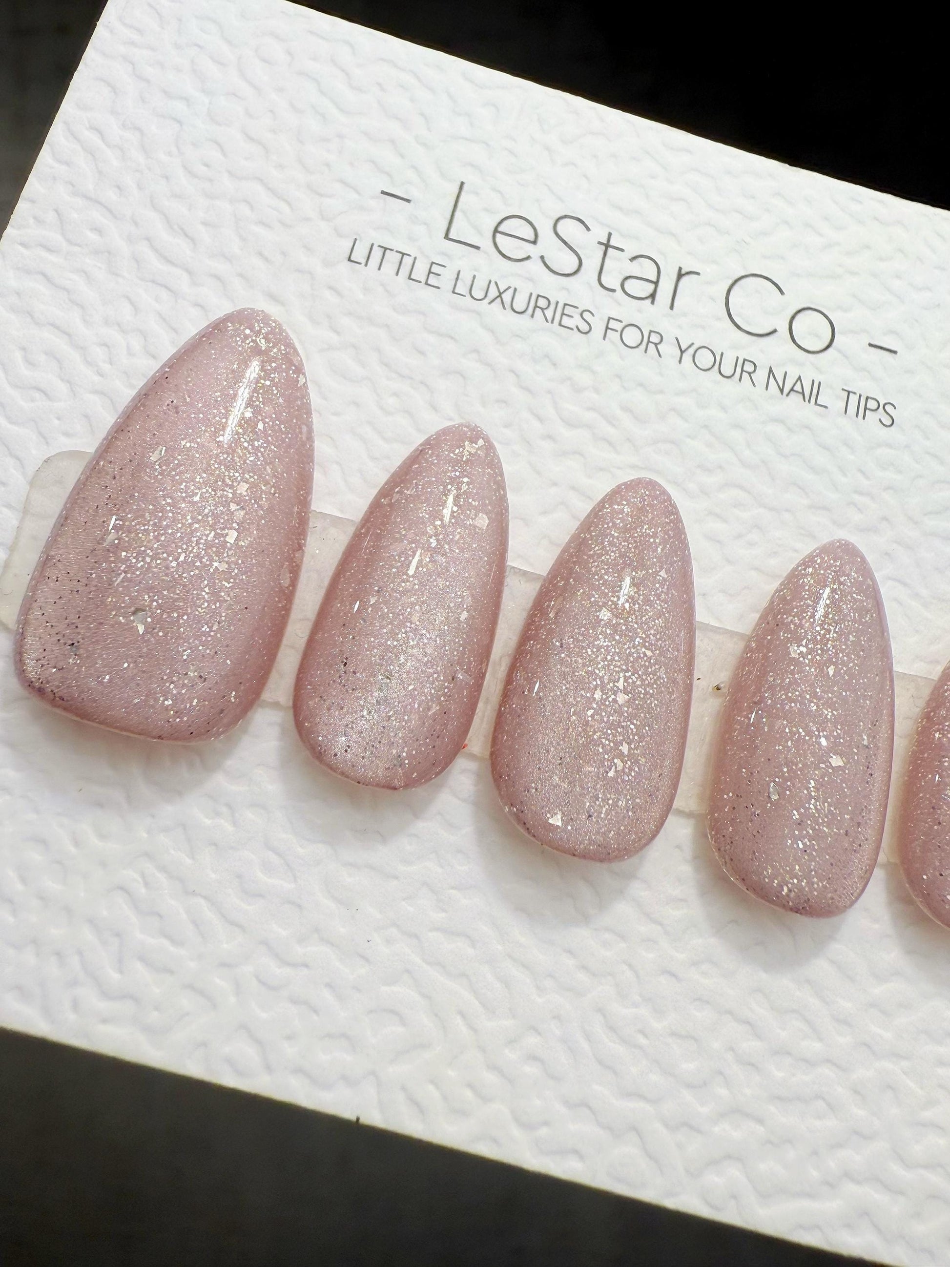 Timed Offer 4 For 3) Handmade Press On Crystal purple Gel Acrylic Nails
