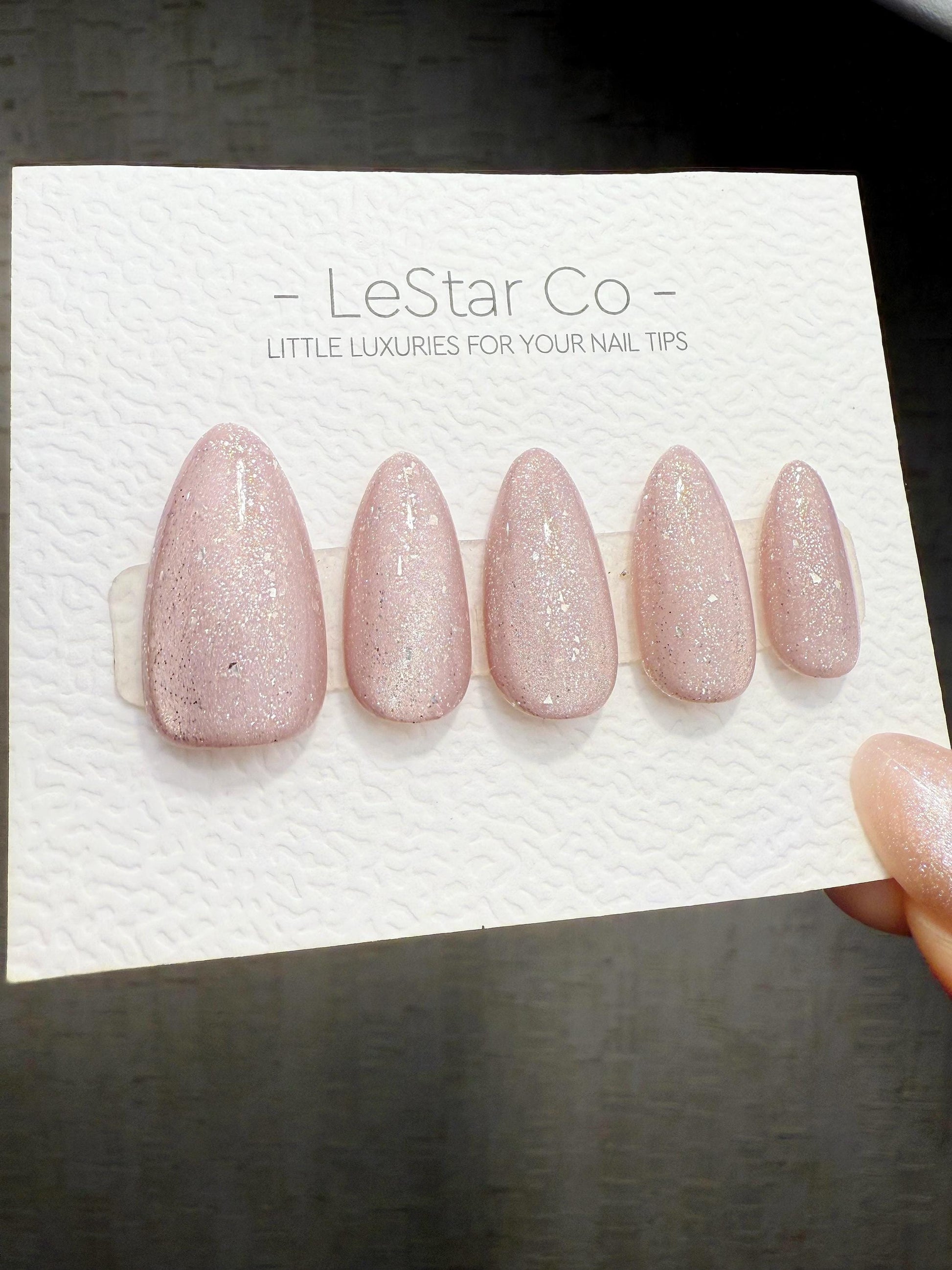 Timed Offer 4 For 3) Handmade Press On Crystal purple Gel Acrylic Nails